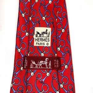 Hermès Red Silk Tie